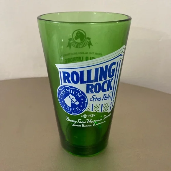 Vintage! Rolling Rock Pint Beer Green Glass - Picture 2 of 4